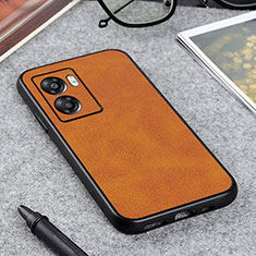 Custodia Lusso Pelle Cover B08H per Realme V23i 5G Marrone