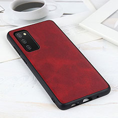 Custodia Lusso Pelle Cover B08H per Samsung Galaxy A03s Rosso