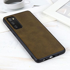 Custodia Lusso Pelle Cover B08H per Samsung Galaxy A03s Verde