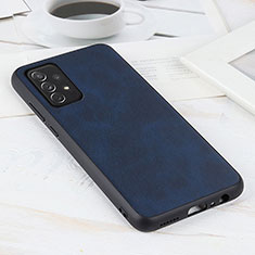 Custodia Lusso Pelle Cover B08H per Samsung Galaxy A72 4G Blu