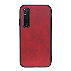 Custodia Lusso Pelle Cover B08H per Sony Xperia 1 V Rosso