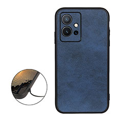 Custodia Lusso Pelle Cover B08H per Vivo T1 5G India Blu