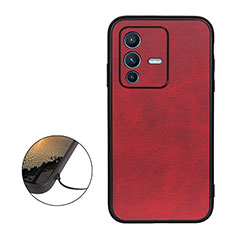 Custodia Lusso Pelle Cover B08H per Vivo V23 Pro 5G Rosso