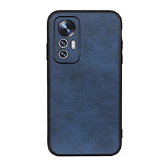 Custodia Lusso Pelle Cover B08H per Xiaomi Mi 12 Pro 5G Blu