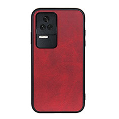 Custodia Lusso Pelle Cover B08H per Xiaomi Redmi K40S 5G Rosso