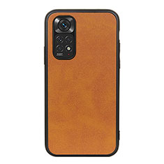 Custodia Lusso Pelle Cover B08H per Xiaomi Redmi Note 11 4G (2022) Marrone