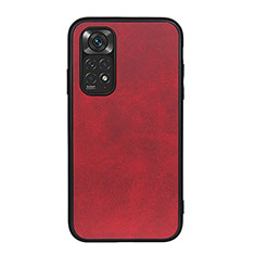 Custodia Lusso Pelle Cover B08H per Xiaomi Redmi Note 11 4G (2022) Rosso
