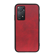 Custodia Lusso Pelle Cover B08H per Xiaomi Redmi Note 12 Pro 4G Rosso