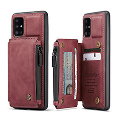 Custodia Lusso Pelle Cover C01S per Samsung Galaxy A51 4G Rosso