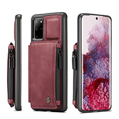 Custodia Lusso Pelle Cover C01S per Samsung Galaxy S20 Plus Rosso