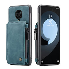 Custodia Lusso Pelle Cover C01S per Xiaomi Redmi Note 9S Blu