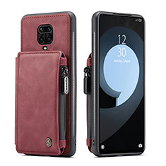 Custodia Lusso Pelle Cover C01S per Xiaomi Redmi Note 9S Rosso