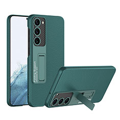 Custodia Lusso Pelle Cover con Supporto AC1 per Samsung Galaxy S21 5G Verde