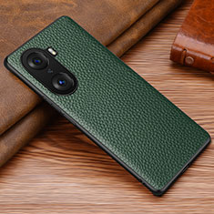 Custodia Lusso Pelle Cover DL1 per Huawei Honor 60 5G Verde