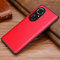 Custodia Lusso Pelle Cover DL1 per Huawei Nova 9 SE Rosso