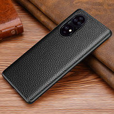 Custodia Lusso Pelle Cover DL1 per Huawei P50 Pro Nero