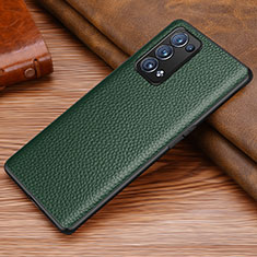 Custodia Lusso Pelle Cover DL1 per Oppo Reno6 Pro 5G Verde