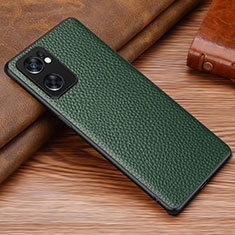 Custodia Lusso Pelle Cover DL1 per Oppo Reno7 SE 5G Verde