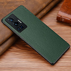 Custodia Lusso Pelle Cover DL1 per Vivo X70 Pro 5G Verde