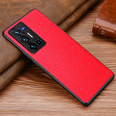 Custodia Lusso Pelle Cover DL1 per Vivo X70 Pro+ Plus 5G Rosso