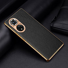 Custodia Lusso Pelle Cover DL2 per Huawei Honor 50 Pro 5G Nero