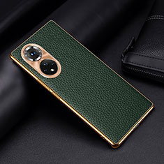 Custodia Lusso Pelle Cover DL2 per Huawei Honor 50 Pro 5G Verde