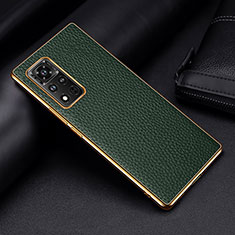 Custodia Lusso Pelle Cover DL2 per Huawei Honor V40 5G Verde