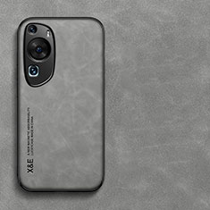 Custodia Lusso Pelle Cover DY1 per Huawei P60 Art Grigio