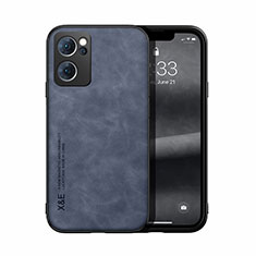 Custodia Lusso Pelle Cover DY1 per Oppo Reno7 5G Blu