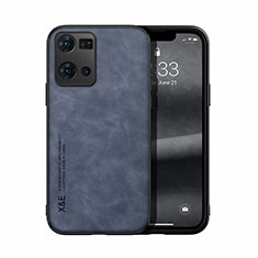 Custodia Lusso Pelle Cover DY1 per Oppo Reno8 4G Blu