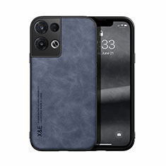 Custodia Lusso Pelle Cover DY1 per Oppo Reno8 5G Blu