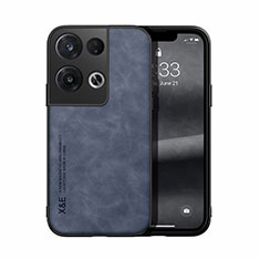 Custodia Lusso Pelle Cover DY1 per Oppo Reno8 Pro 5G Blu