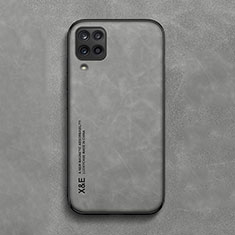 Custodia Lusso Pelle Cover DY1 per Samsung Galaxy A12 Nacho Grigio