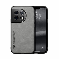 Custodia Lusso Pelle Cover DY2 per OnePlus Ace 2 Pro 5G Grigio