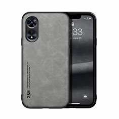 Custodia Lusso Pelle Cover DY2 per Oppo A1 5G Grigio