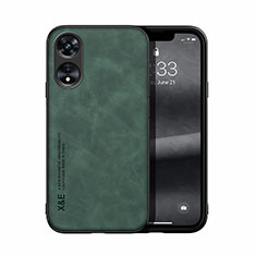 Custodia Lusso Pelle Cover DY2 per Oppo A17 Verde