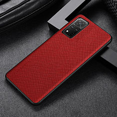 Custodia Lusso Pelle Cover GS1 per Huawei Honor V40 5G Rosso