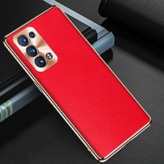 Custodia Lusso Pelle Cover GS1 per Oppo Reno6 Pro 5G Rosso