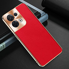 Custodia Lusso Pelle Cover GS1 per Oppo Reno9 5G Rosso