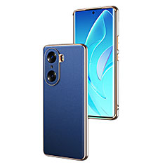 Custodia Lusso Pelle Cover GS2 per Huawei Honor 60 Pro 5G Blu