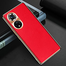 Custodia Lusso Pelle Cover GS3 per Huawei Honor 50 5G Rosso