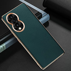 Custodia Lusso Pelle Cover GS3 per Huawei Honor 80 5G Verde