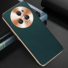 Custodia Lusso Pelle Cover GS3 per Huawei Honor Magic5 Pro 5G Verde