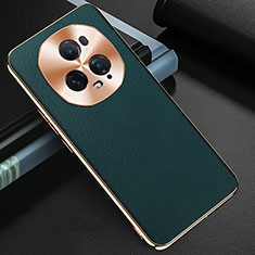 Custodia Lusso Pelle Cover GS3 per Huawei Honor Magic5 Ultimate 5G Verde