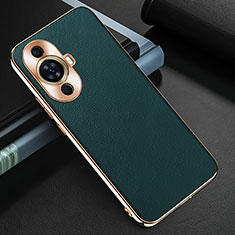 Custodia Lusso Pelle Cover GS3 per Huawei Nova 11 Verde