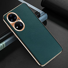 Custodia Lusso Pelle Cover GS3 per Huawei P50 Verde