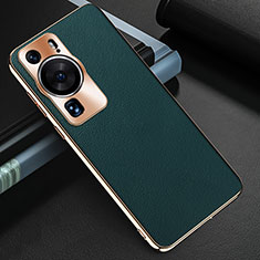 Custodia Lusso Pelle Cover GS3 per Huawei P60 Verde