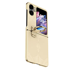 Custodia Lusso Pelle Cover GS4 per Oppo Find N2 Flip 5G Oro