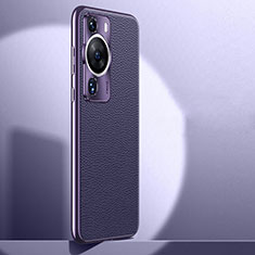 Custodia Lusso Pelle Cover JB1 per Huawei P60 Pro Viola