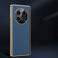 Custodia Lusso Pelle Cover JB2 per Huawei Mate 50 Pro Blu